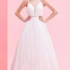 Formal Gowns J'Adore Dresses - J16001 Sheer Plunging V Neck Sparkle Tulle Ballgown