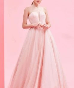 J'Adore Dresses - J16004 Strapless Sparkle Tulle Ballgown Formal Gowns