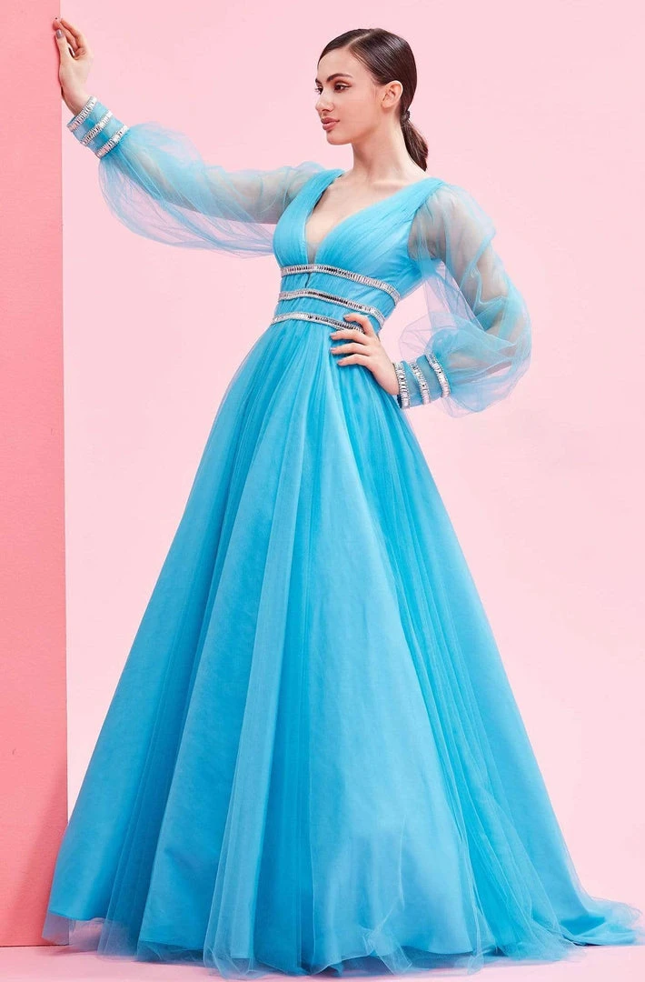 J'Adore Dresses - J16005 Bishop Sleeves Long Ballgown Formal Gowns 3 J'Adore Dresses - J16005 Bishop Sleeves Long Ballgown Formal Gowns