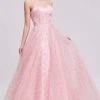 J'Adore Dresses - J16032 Strapless Sweetheart Glitter Rosette Gown Formal Gowns
