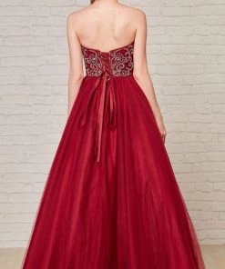 J'Adore Dresses - J18030 Beaded Sweetheart Tulle Long Gown 14 J'Adore Dresses - J18030 Beaded Sweetheart Tulle Long Gown