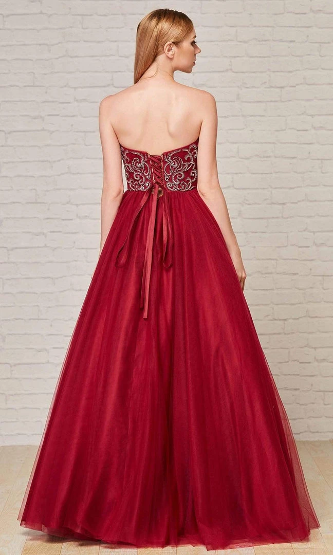 J'Adore Dresses - J18030 Beaded Sweetheart Tulle Long Gown 8 J'Adore Dresses - J18030 Beaded Sweetheart Tulle Long Gown