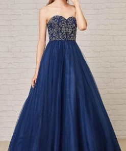 J'Adore Dresses - J18030 Beaded Sweetheart Tulle Long Gown 11 J'Adore Dresses - J18030 Beaded Sweetheart Tulle Long Gown