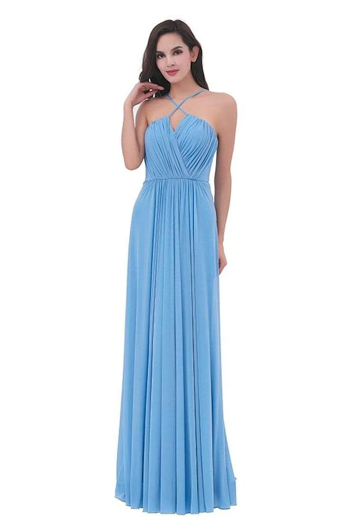 Formal Gowns J'Adore Dresses - J11339 Crisscrossed Halter Strap Ruched Long Dress 3 Formal Gowns J'Adore Dresses - J11339 Crisscrossed Halter Strap Ruched Long Dress