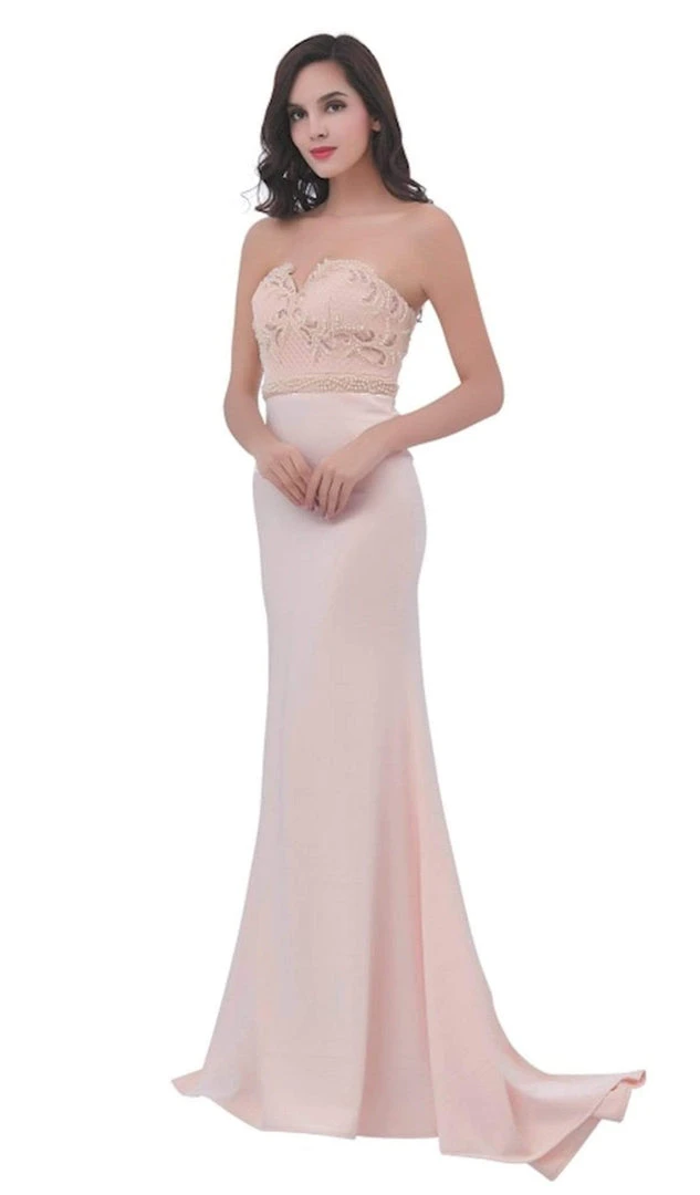 J'Adore Dresses - J11360 Strapless Sweetheart Lattice Accent Evening Gown Formal Gowns 3 J'Adore Dresses - J11360 Strapless Sweetheart Lattice Accent Evening Gown Formal Gowns
