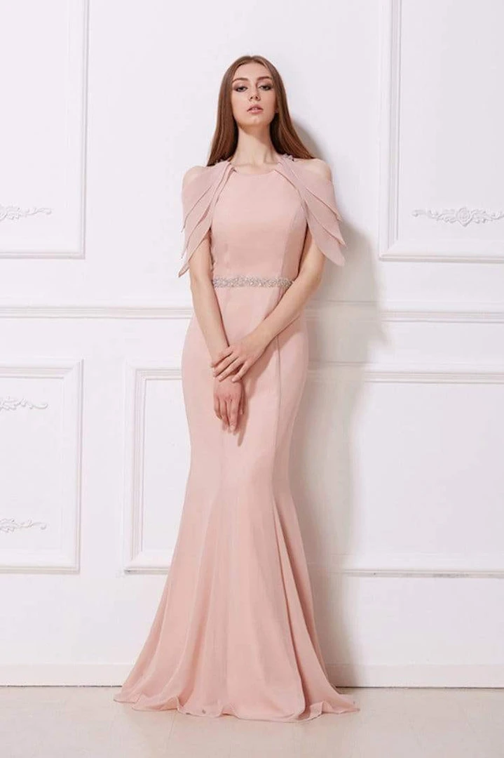 Formal Gowns J'Adore Dresses - J12019 Draped Cold Shoulder Long Mermaid Gown 3 Formal Gowns J'Adore Dresses - J12019 Draped Cold Shoulder Long Mermaid Gown