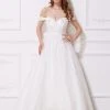 J'Adore Dresses - J12036 Off Shoulder Sweetheart Neckline A-Line Tulle Gown
