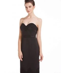Cocktail Dresses J'Adore Dresses - J12057 Lace Embellished Strapless Cocktail Dress