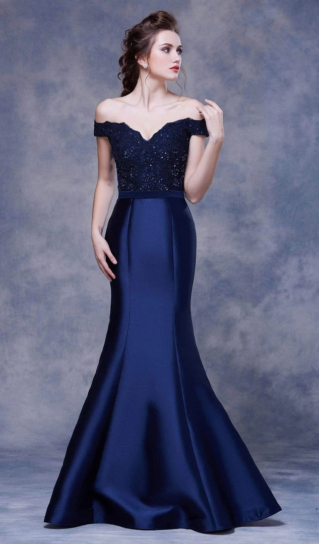Formal Gowns J'Adore Dresses - J13058 Beaded Off-Shoulder Trumpet Gown 3 Formal Gowns J'Adore Dresses - J13058 Beaded Off-Shoulder Trumpet Gown