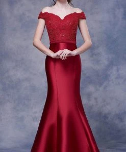 Formal Gowns J'Adore Dresses - J13058 Beaded Off-Shoulder Trumpet Gown 9 Formal Gowns J'Adore Dresses - J13058 Beaded Off-Shoulder Trumpet Gown