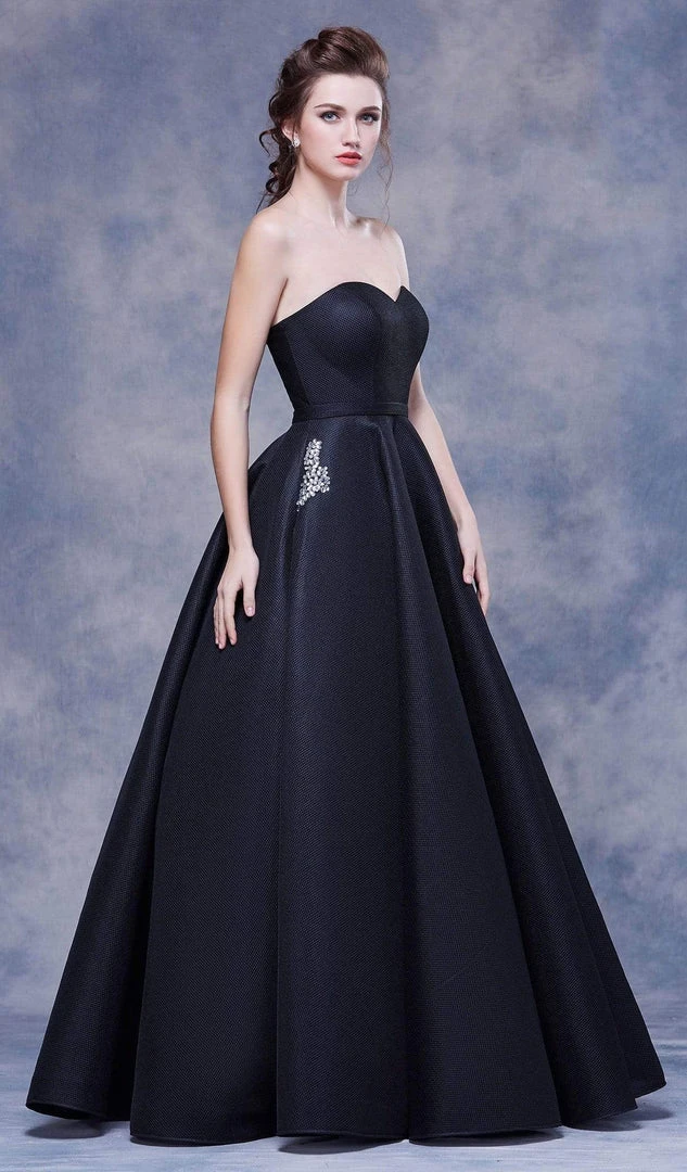Formal Gowns J'Adore Dresses - J13065 Strapless Beaded Waist Pleated Ballgown 3 Formal Gowns J'Adore Dresses - J13065 Strapless Beaded Waist Pleated Ballgown