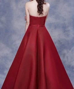 Formal Gowns J'Adore Dresses - J13065 Strapless Beaded Waist Pleated Ballgown 5 Formal Gowns J'Adore Dresses - J13065 Strapless Beaded Waist Pleated Ballgown