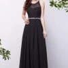 J'Adore Dresses - J13073 Beaded Illusion Scoop A-Line Gown Formal Gowns