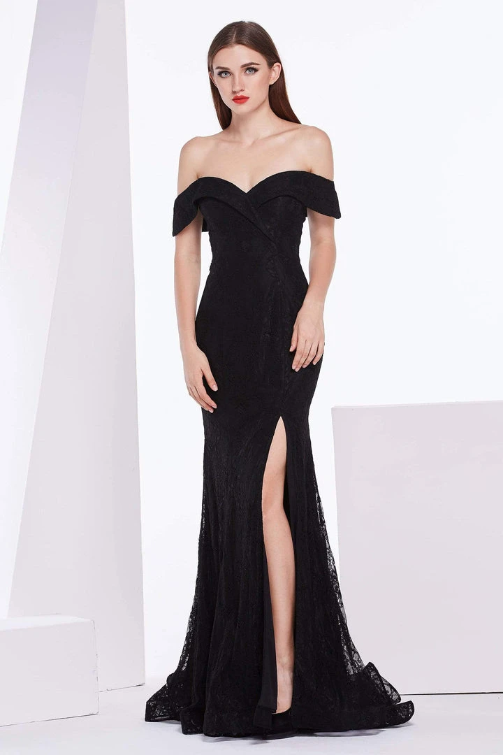 J'Adore Dresses - J14003 Lace Embellished Off-Shoulder Trumpet Dress 3 J'Adore Dresses - J14003 Lace Embellished Off-Shoulder Trumpet Dress