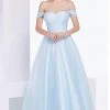 Formal Gowns J'Adore Dresses - J14007 Embellished Off-shoulder Tulle Ballgown 1 Formal Gowns J'Adore Dresses - J14007 Embellished Off-shoulder Tulle Ballgown