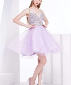 Cocktail Dresses J'Adore Dresses - J14076 Beaded Sweetheart Tulle A-line Dress