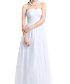 J'Adore Dresses - J5081L Strapless Sweetheart Tulle A-line Dress