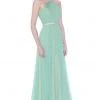 J'Adore Dresses - J7019 Crystal Embellished Halter Chiffon A-line Dress Formal Gowns