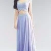 Formal Gowns J'Adore Dresses - JC8072 Embellished Wide V-neck Chiffon A-line Dress 1 Formal Gowns J'Adore Dresses - JC8072 Embellished Wide V-neck Chiffon A-line Dress