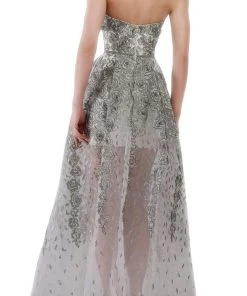 Janique - 17045 Embroidered Sweetheart A-line Dress Formal Gowns