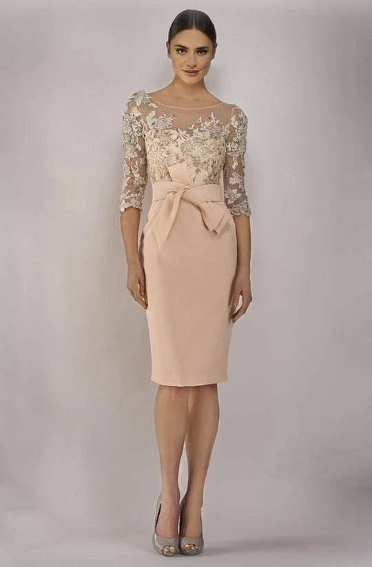 Janique - Embroidered Bateau Cocktail Dress 1906 - 1 Pc Blush In Size 10 Available Cocktail Dresses 3 Janique - Embroidered Bateau Cocktail Dress 1906 - 1 Pc Blush In Size 10 Available Cocktail Dresses