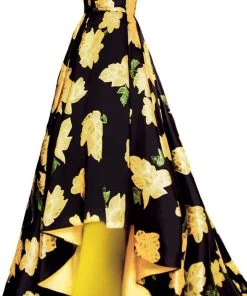 Janique - Strapless Sweetheart Hi-Lo Floral Ballgown JA2002 23 Janique - Strapless Sweetheart Hi-Lo Floral Ballgown JA2002