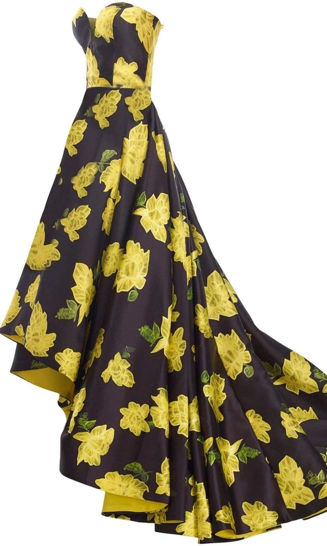 Janique - Strapless Sweetheart Hi-Lo Floral Ballgown JA2002 15 Janique - Strapless Sweetheart Hi-Lo Floral Ballgown JA2002