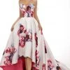 Janique - Strapless Sweetheart Hi-Lo Floral Ballgown JA2002 1 Janique - Strapless Sweetheart Hi-Lo Floral Ballgown JA2002