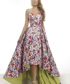 Janique - Strapless Sweetheart Hi-Lo Floral Ballgown JA2002 19 Janique - Strapless Sweetheart Hi-Lo Floral Ballgown JA2002