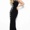 Formal Gowns Jasz Couture - Bead Embellished Jersey Dress 7045 - 1 Pc Black/Silver In Size 4 Available 1 Formal Gowns Jasz Couture - Bead Embellished Jersey Dress 7045 - 1 Pc Black/Silver In Size 4 Available