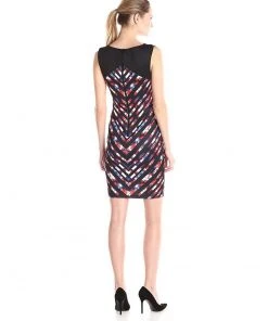 Jax - 1ZBJ93M Multi-Colored V Printed Dress