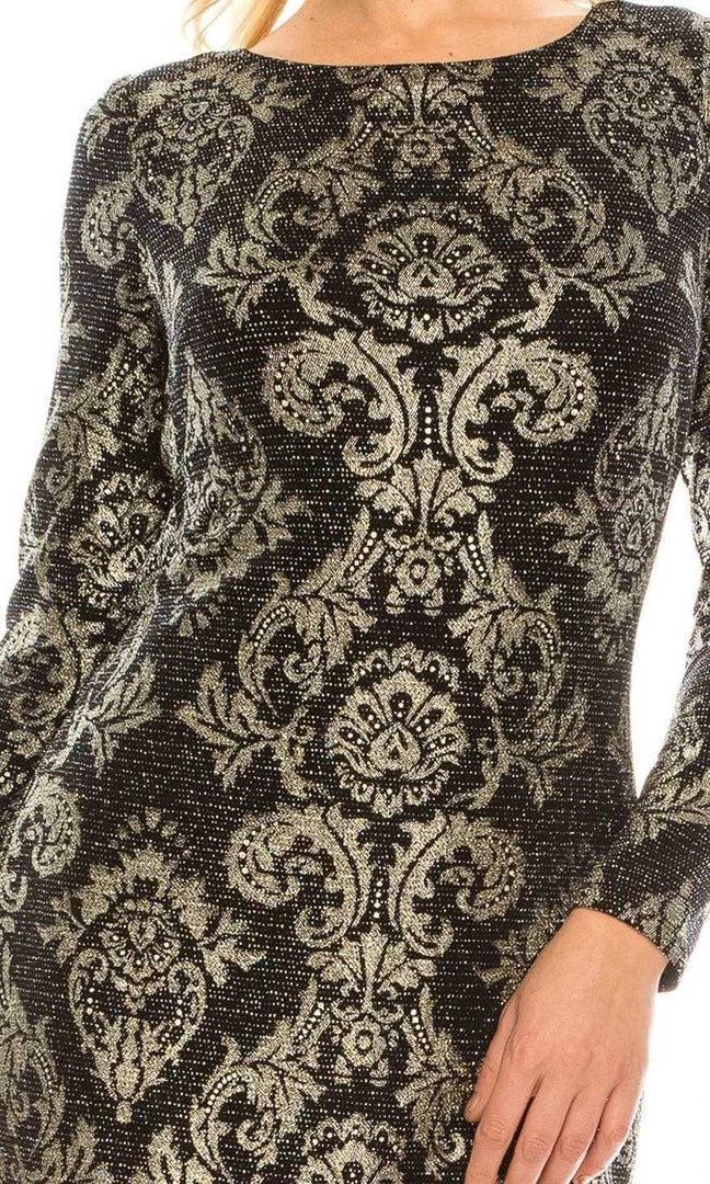 Jessica Howard - JH9M8684 Damask Printed Sheath Dress 7 Jessica Howard - JH9M8684 Damask Printed Sheath Dress
