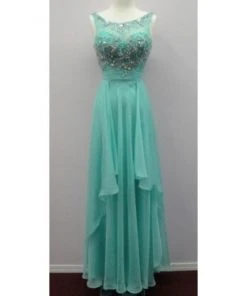 Aspeed Design - Jewel Embellished Layered Chiffon Prom Dress 12 Aspeed Design - Jewel Embellished Layered Chiffon Prom Dress