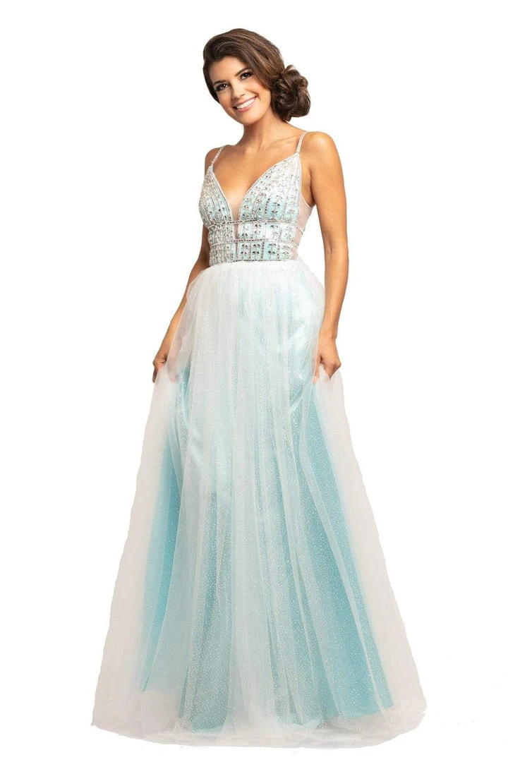 Johnathan Kayne - 2000 Sleeveless Illusion V Neck Glitter Mesh Gown - 1 Pc Petal Pink In Size 6 Available 4 Johnathan Kayne - 2000 Sleeveless Illusion V Neck Glitter Mesh Gown - 1 Pc Petal Pink In Size 6 Available