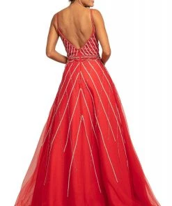 Johnathan Kayne - 2003 Plunging Beaded Bodice A-Line Gown Formal Gowns 7 Johnathan Kayne - 2003 Plunging Beaded Bodice A-Line Gown Formal Gowns