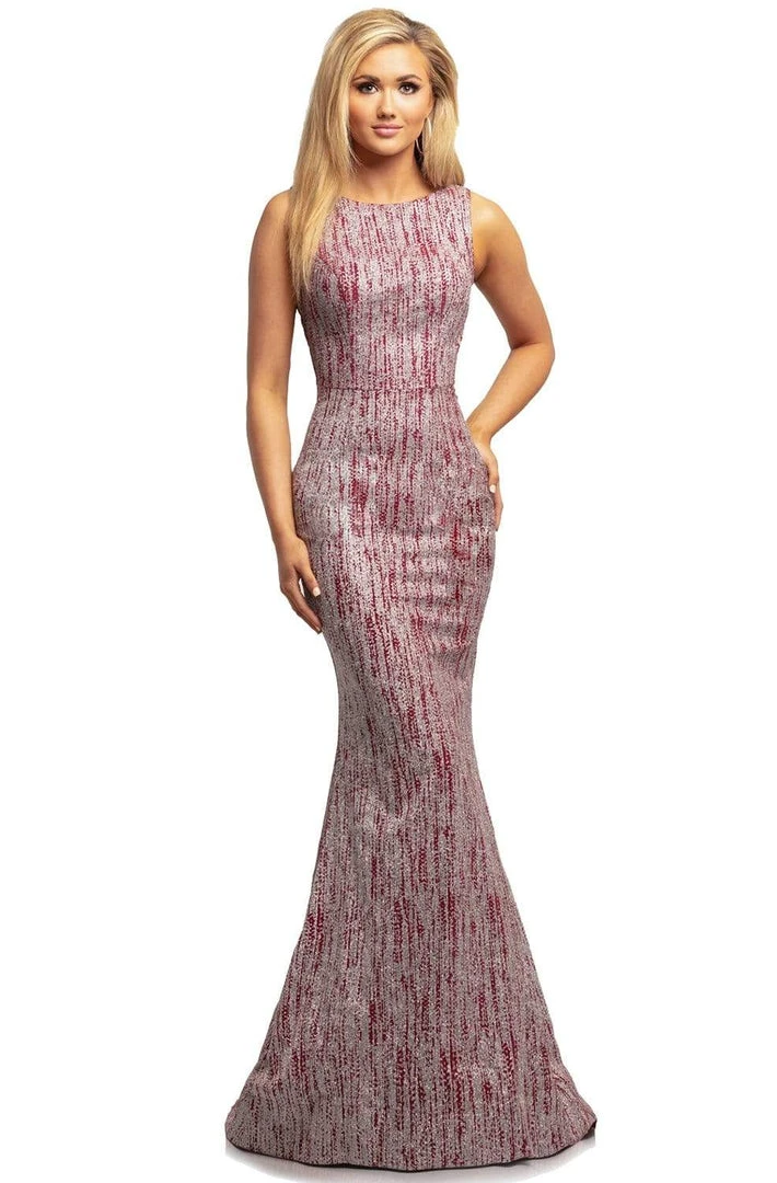 Johnathan Kayne - 2004 Glitter Printed Ponte Knit Mermaid Gown Formal Gowns 7 Johnathan Kayne - 2004 Glitter Printed Ponte Knit Mermaid Gown Formal Gowns