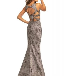 Johnathan Kayne - 2004 Glitter Printed Ponte Knit Mermaid Gown Formal Gowns 8 Johnathan Kayne - 2004 Glitter Printed Ponte Knit Mermaid Gown Formal Gowns