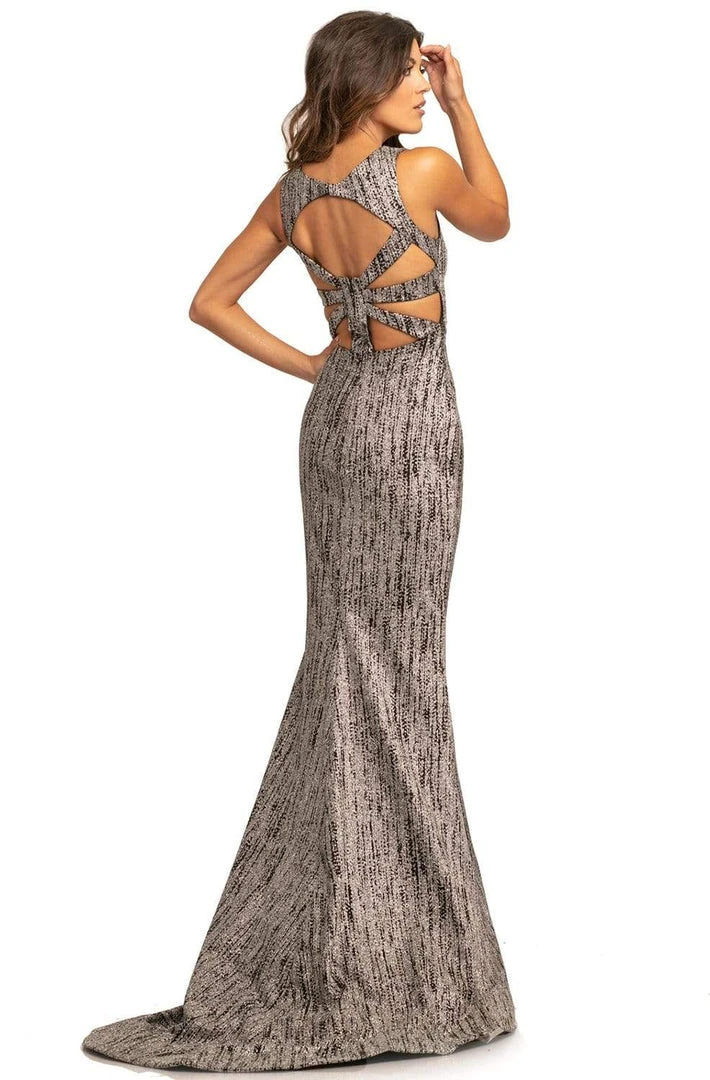 Johnathan Kayne - 2004 Glitter Printed Ponte Knit Mermaid Gown Formal Gowns 4 Johnathan Kayne - 2004 Glitter Printed Ponte Knit Mermaid Gown Formal Gowns