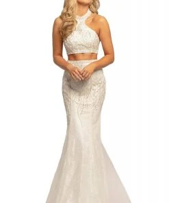 Formal Gowns Johnathan Kayne - 2005 Two Piece Embellished Halter Trumpet Dress 7 Formal Gowns Johnathan Kayne - 2005 Two Piece Embellished Halter Trumpet Dress