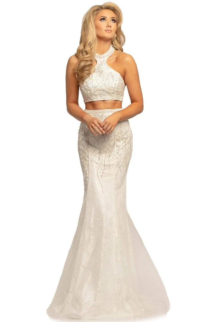 Formal Gowns Johnathan Kayne - 2005 Two Piece Embellished Halter Trumpet Dress 5 Formal Gowns Johnathan Kayne - 2005 Two Piece Embellished Halter Trumpet Dress