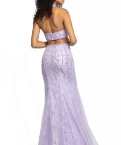 Formal Gowns Johnathan Kayne - 2005 Two Piece Embellished Halter Trumpet Dress 6 Formal Gowns Johnathan Kayne - 2005 Two Piece Embellished Halter Trumpet Dress