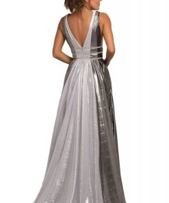 Johnathan Kayne - 2008 Plunging Multi-Colored Metallic A-Line Gown Formal Gowns 10 Johnathan Kayne - 2008 Plunging Multi-Colored Metallic A-Line Gown Formal Gowns