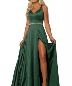 Formal Gowns Johnathan Kayne - 2013 Bejeweled Waist Wrap High Slit Long Gown 11 Formal Gowns Johnathan Kayne - 2013 Bejeweled Waist Wrap High Slit Long Gown