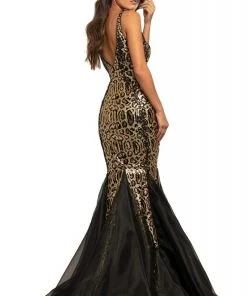 Johnathan Kayne - 2026 Sequined Deep V-neck Mermaid Dress