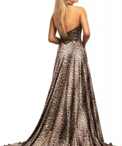 Formal Gowns Johnathan Kayne - 2030 Embellished Halter Printed A-line Dress 5 Formal Gowns Johnathan Kayne - 2030 Embellished Halter Printed A-line Dress