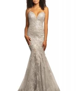 Johnathan Kayne - 2032 Beaded Lace Plunging Sweetheart Dress Formal Gowns 7 Johnathan Kayne - 2032 Beaded Lace Plunging Sweetheart Dress Formal Gowns