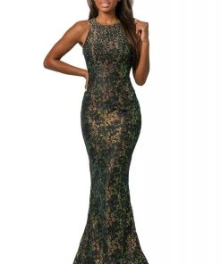 Johnathan Kayne - 2036 Jewel Ornate Metallic Lace Mermaid Gown 8 Johnathan Kayne - 2036 Jewel Ornate Metallic Lace Mermaid Gown