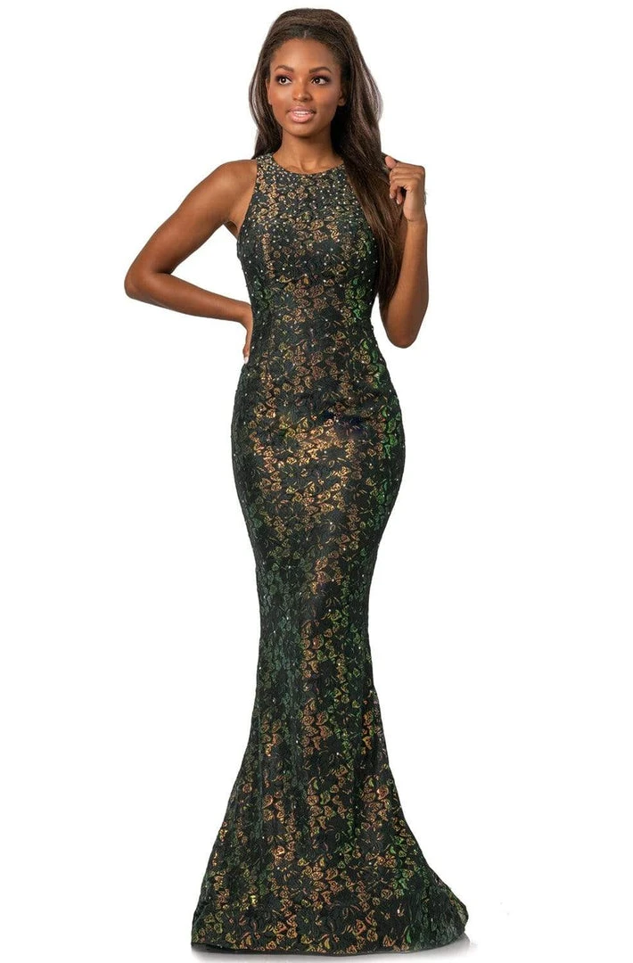 Johnathan Kayne - 2036 Jewel Ornate Metallic Lace Mermaid Gown 5 Johnathan Kayne - 2036 Jewel Ornate Metallic Lace Mermaid Gown