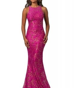 Johnathan Kayne - 2036 Jewel Ornate Metallic Lace Mermaid Gown 9 Johnathan Kayne - 2036 Jewel Ornate Metallic Lace Mermaid Gown