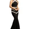 Johnathan Kayne - 2048 Embellished High Neck Trumpet Dress